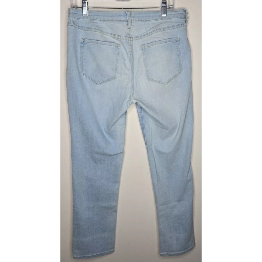 Old Navy Womens Jeans Regular Fit‎ Straight Leg Flat Front Light Washed Jeans - Picture 4 of 6